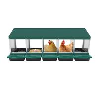 Pondoir pour poules - 5 compartiments - Avec panier à œufs - Nid de volaille pour montage mural