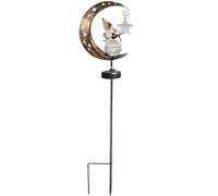 PONDON Lampe solaire décorative en forme de croissant de lune et étoiles, design LED