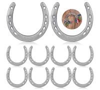 PONDON Lot de 10 fers à cheval en fonte, décorations de taille moyenne, cadeaux porte-bonheur, décorations murales rétro, fournitures de fête sur le thème des chevaux pour décoration ou travaux