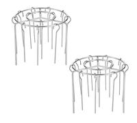 PONDON Lot de 2 grilles verticales pour barbecue avec 12 brochettes, friteuse à air comprimé en acier inoxydable 316 et support de brochettes de four, grille solide, chauffage uniforme, design anneau