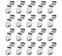 PONDON Lot de 20 crochets de revêtement en vinyle, clips de revêtement en acier inoxydable, robustes, sans perçage, pour suspension extérieure, 4,2 x 1,5 cm