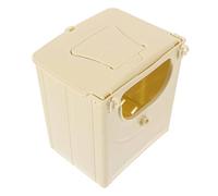 PONDON Lot de 4 nichoirs en plastique pour oiseaux, 13 x 10 x 12 cm, boîtes d'élevage sûres pour perruches, inséparables, pinsons