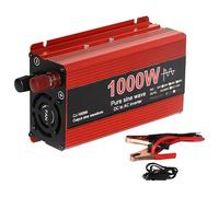 PONDON Onduleur de voiture 1000 W, onde sinusoïdale pure, convertisseur CC 12 V vers AC 220 V, 2000 W, affichage numérique, protections multiples, coque en alliage d'aluminium, pour voyage et camping