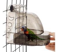 PONDON Parakeets Douche spacieuse pour oiseaux Transparent Pour cage avec tiroir inférieur Fournitures de nettoyage sans fuite