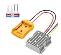 PONDON PONDON Adaptateur de roues électriques compatible avec batterie DevvAlt 20 V/18 V, convertisseur DC-DC 12 V 15 A, compatible avec lithium, jaune, protection intelligente, efficace