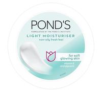 POND'S Crème hydratante légère pour le visage 200 ml, crème légère non grasse avec vitamine E pour une peau douce et éclatante, SPF 15 - avec vitamine C et niacinamide