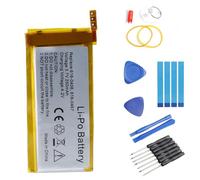 PONDWAY 250 mAh 3,7 V 616-0405, 616-0407, P11G73-01-S01 Batterie de rechange compatible avec iPod Nano 4 4th 4 Go 8 Go 16 Go MB903LL/A MP3 Lecteur de musique rechargeable Li-Po Batterie + outil de