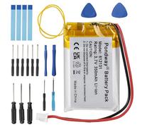 PONDWAY Batterie de rechange 350 mAh 3,7 V 602030 compatible avec casque Bluetooth Vantrue Dashcam/VXI-BlueParrott B350-XT B450-XT B550-XT B350XT B450XT B550XT B550XT avec outil de réparation