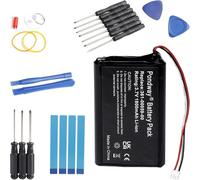 PONDWAY Batterie GPS de rechange 1800 mAh 3,7 V compatible avec Garmin ZUMO 340LM 350LM 390LM 361-00059-00 Système de navigation GPS Sat NAV Batterie Li-ion polymère rechargeable avec outil de