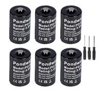 Pondway Lot de 6 batteries de rechange Li-SOCl2 3,6 V 1200 mAh non rechargeables avec outils de réparation