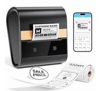 Ponek Étiqueteuse thermique M260, étiqueteuse compatible avec les téléphones et ordinateurs portables de 20 à 75 mm de largeur, imprimante de codes-barres Bluetooth pour petites entreprises,