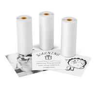 Ponek Mini papier d'impression blanc compatible avec Sticker Maker Y02C/T02/M02X/M02L/Q02, 53 mm x 6,5 m, papier thermique non collant pour 10 ans, papier thermique pour imprimante thermique, convient