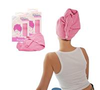 PONETTE - Lot de 2 serviettes sèches, serviette sèche cheveux, serviette turbante, serviette en microfibre pour les cheveux, couleur rose fuchsia, marque espagnole