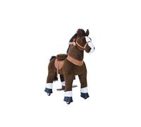 Ponycycle Cheval à bascule jouet Modèle U Brun foncé avec frein et son Taille 3 (3-4 ans)