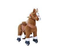 Ponycycle Poney à monter Grand modèle Marron avec sabot blanc Pour 4 à 9 ans