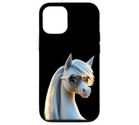 Poney avec Lunettes de Soleil Cavalière Ponette Poneys Coque pour iPhone 12/12 Pro