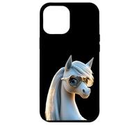 Poney avec Lunettes de Soleil Cavalière Ponette Poneys Coque pour iPhone 12 Pro Max