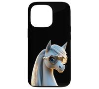 Poney avec Lunettes de Soleil Cavalière Ponette Poneys Coque pour iPhone 13 Pro