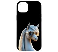 Poney avec Lunettes de Soleil Cavalière Ponette Poneys Coque pour iPhone 14 Plus