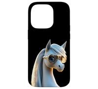 Poney avec Lunettes de Soleil Cavalière Ponette Poneys Coque pour iPhone 14 Pro