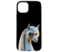 Poney avec Lunettes de Soleil Cavalière Ponette Poneys Coque pour iPhone 15 Plus