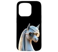 Poney avec Lunettes de Soleil Cavalière Ponette Poneys Coque pour iPhone 15 Pro