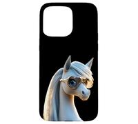 Poney avec Lunettes de Soleil Cavalière Ponette Poneys Coque pour iPhone 15 Pro Max