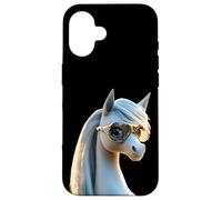 Poney avec Lunettes de Soleil Cavalière Ponette Poneys Coque pour iPhone 16