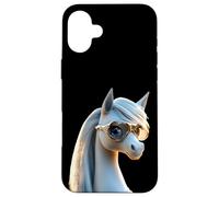 Poney avec Lunettes de Soleil Cavalière Ponette Poneys Coque pour iPhone 16 Plus