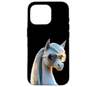 Poney avec Lunettes de Soleil Cavalière Ponette Poneys Coque pour iPhone 16 Pro