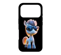Poney avec Lunettes de Soleil Cavalière Ponette Poneys Coque pour iPhone 17 Pro