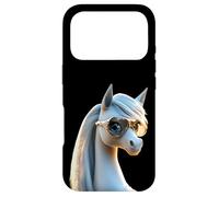 Poney avec Lunettes de Soleil Cavalière Ponette Poneys Coque pour iPhone 17 Pro