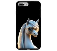 Poney avec Lunettes de Soleil Cavalière Ponette Poneys Coque pour iPhone 7 Plus/8 Plus