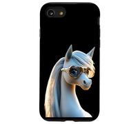 Poney avec Lunettes de Soleil Cavalière Ponette Poneys Coque pour iPhone SE (2020) / 7/8