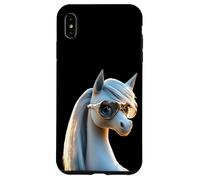 Poney avec Lunettes de Soleil Cavalière Ponette Poneys Coque pour iPhone XS Max