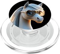 Poney avec Lunettes de Soleil Cavalière Ponette Poneys PopSockets PopGrip pour MagSafe