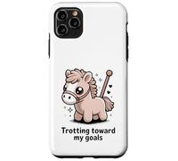 Poney de Motivation Mignon trottant vers Mes objectifs Coque pour iPhone 11 Pro Max
