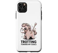 Poney de Motivation Mignon trottant vers Mes objectifs Coque pour iPhone 11 Pro Max