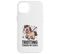 Poney de Motivation Mignon trottant vers Mes objectifs Coque pour iPhone 14 Plus
