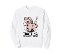Poney de Motivation Mignon trottant vers Mes objectifs Sweatshirt