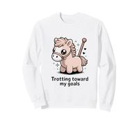 Poney de Motivation Mignon trottant vers Mes objectifs Sweatshirt
