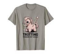 Poney de Motivation Mignon trottant vers Mes objectifs T-Shirt