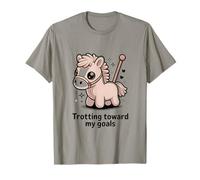 Poney de Motivation Mignon trottant vers Mes objectifs T-Shirt
