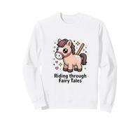 Poney Magique chevauchant à Travers Les Contes de fées Fantasy Sweatshirt