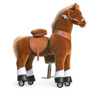 Poney Marron Avec Sabots Blanc