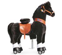 Poney Noir Avec Sabots Blanc