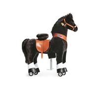 Poney noir avec sabots blanc