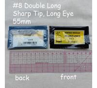 Poney Sharp Point Point Tip Broderie Aiguilles À Coudre Crewels Long Big Eye Easy Threading Aiguille À Perler,25pcs/Pack - Type Size 8 Double Long-10 Packs