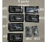 Poney Sharp Point Point Tip Broderie Aiguilles À Coudre Crewels Long Big Eye Easy Threading Aiguille À Perler,25pcs/Pack - Type 8 Packs-1 Pack