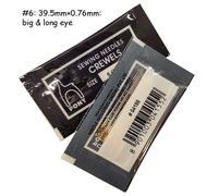 Poney Sharp Point Point Tip Broderie Aiguilles À Coudre Crewels Long Big Eye Easy Threading Aiguille À Perler,25pcs/Pack - Type Size 6 Crewels-5 Packs